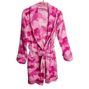 Sonoma Robe Womans Size Small  Pink Camo Warm Soft Belted